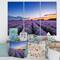 Designart - Sunrise & Dramatic Clouds Over Lavender Field I - Farmhouse Canvas Wall Art Print